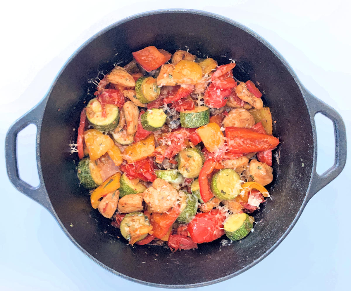 chunky ratatouille with chicken cuisinefiend.com