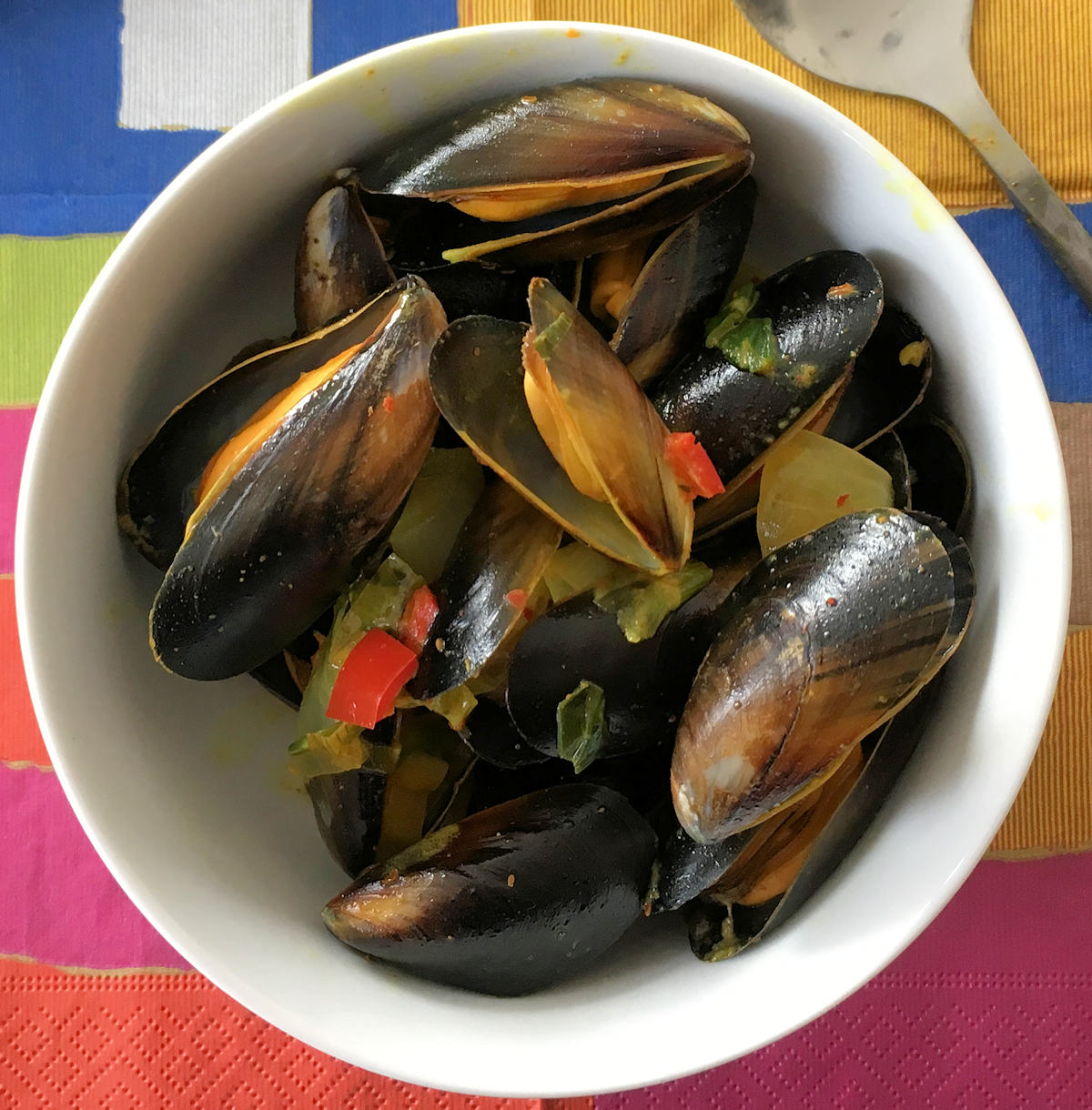 curried mussels cuisinefiend.com