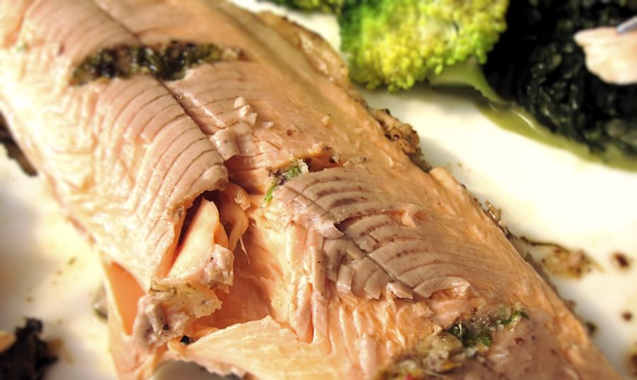 Grilled Trout With Creamy Spinach And Broccoli | Recipe | Cuisine Fiend